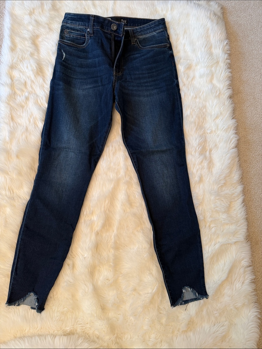 Kut from the Kloth Dark Blue Ankle Crop Jeans